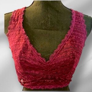 Victoria’s Secret•XL•Berry Sweet Cabernet Racerback Lace Bralette